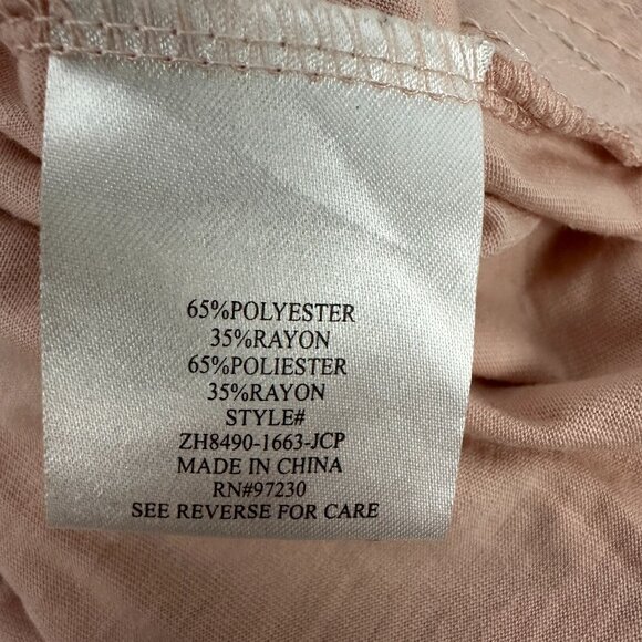 Almost Famous Beige Tank Top With Sequins Womens Large Racerback Scoop Neck - Picture 5 of 6